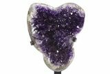 Amethyst Geode With Metal Stand - Uruguay #306905-1